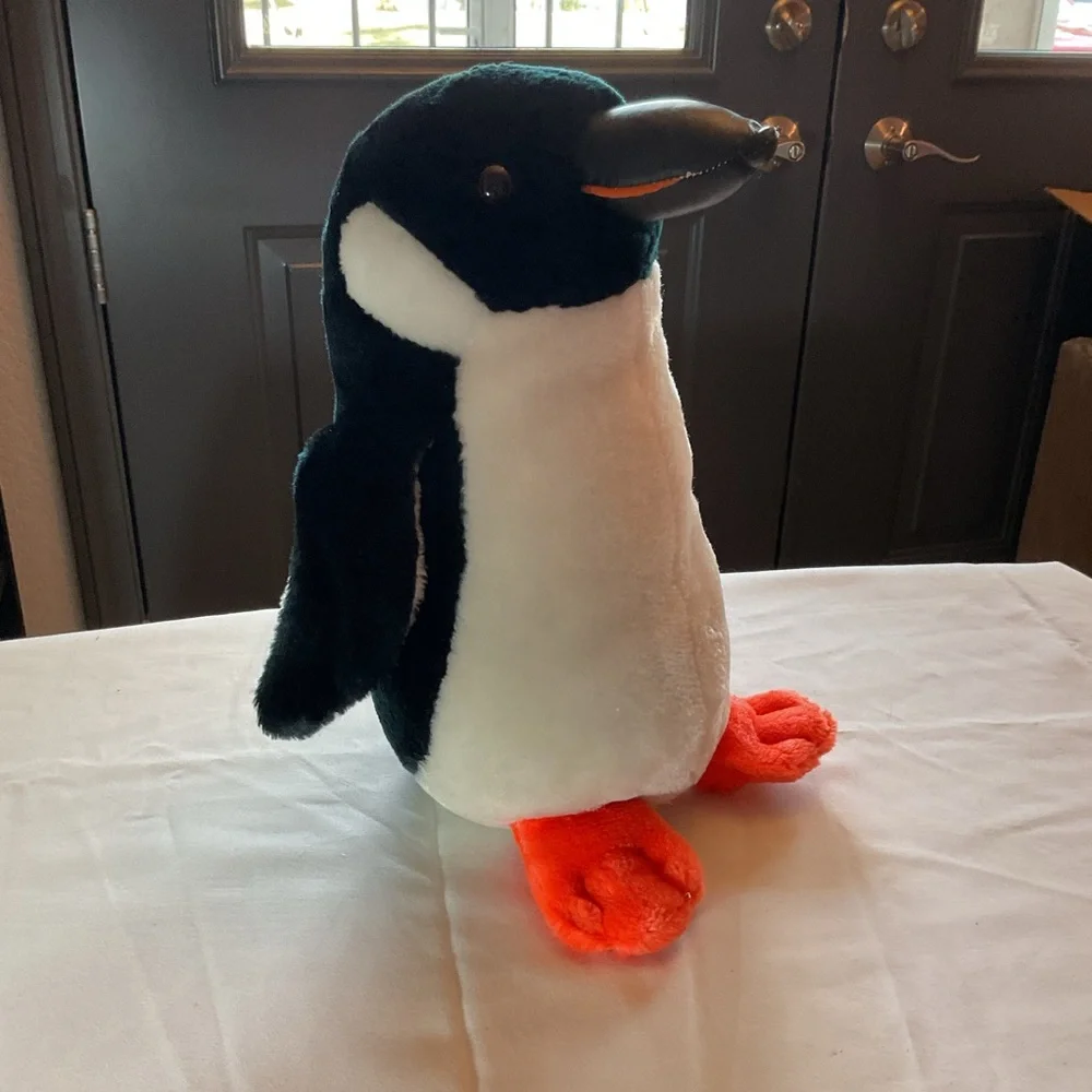 Vintage 1987 Seaworld Black and White Penguin Plush Toy